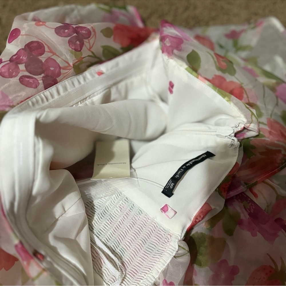 🍃🍓Organza Tiered Strapless Mini Dress Abercrombie & Fitch - Picture 7 of 9